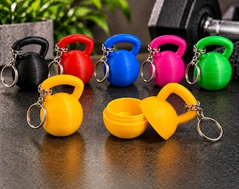 Kettlebell Keychain Holder | Gym Lover Gift | Fitness Key Organizer | Weightlifting Accessory