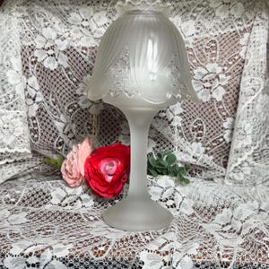 Vintage Glass Lampshade For Table Lamps – Lightweight Candle Holder Cover, Multi-Functional Clear Glass Shade, 3.54” X 3.34”, Fits Nightstand, Desk, Or Candle Holders