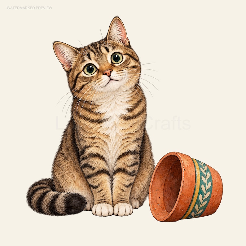 Sassy Cat Clipart 15 PNG, Funny Cat Sublimation Design, Tabby Tuxedo ...