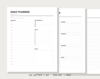 2026 Life Planner Bundle 6-in-1 Printable | Instant Download PDF | US Letter & A4 | Minimalist 6-in-1 | Digital Download