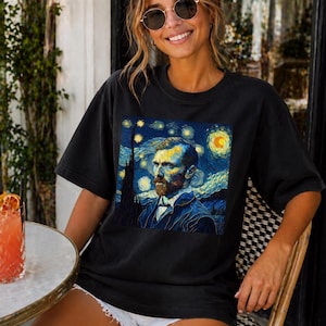 Vincent Van Gogh style, gift for art lovers, Van Gogh fashion t-shirt