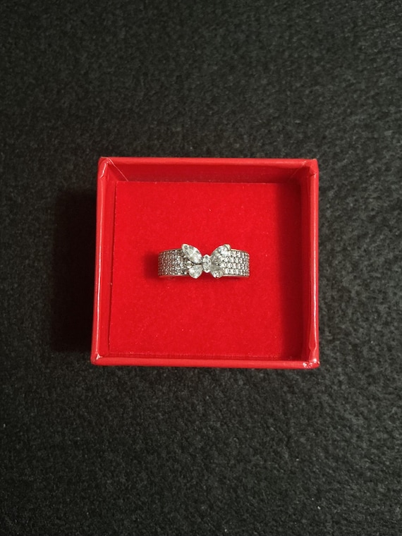 Pandora Sparkling Butterfly Ring, Sterling Silver Cubic Zirconia Statement Band