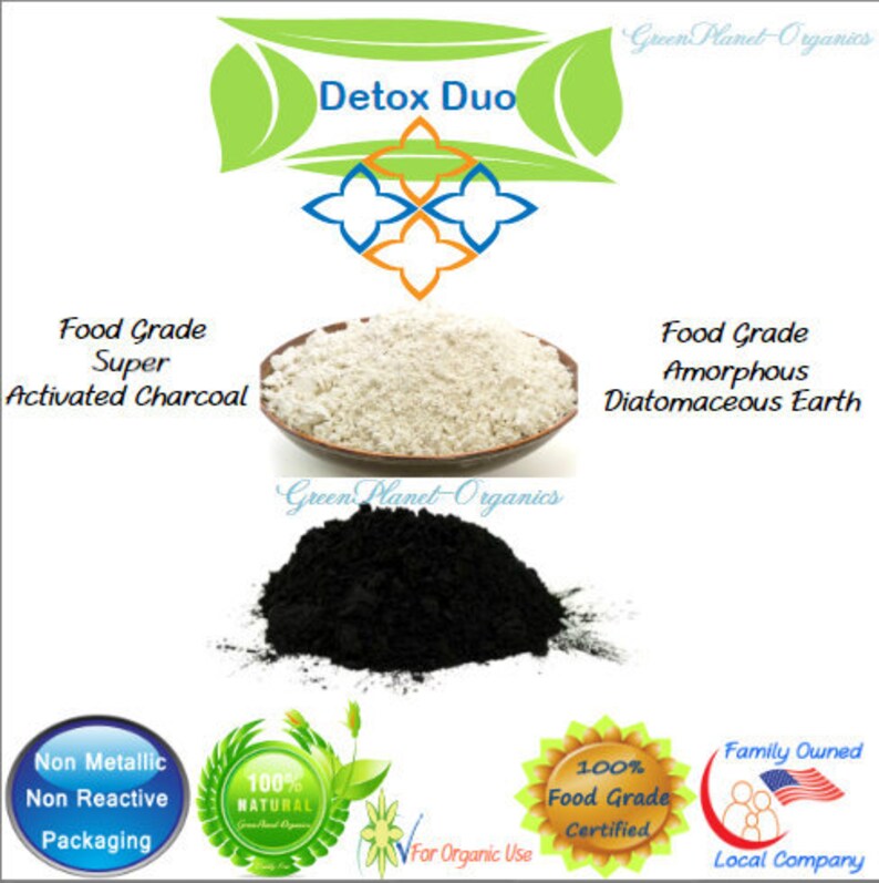 Amorphous Diatomaceous Earth & Super Activated Charcoal Powder Etsy