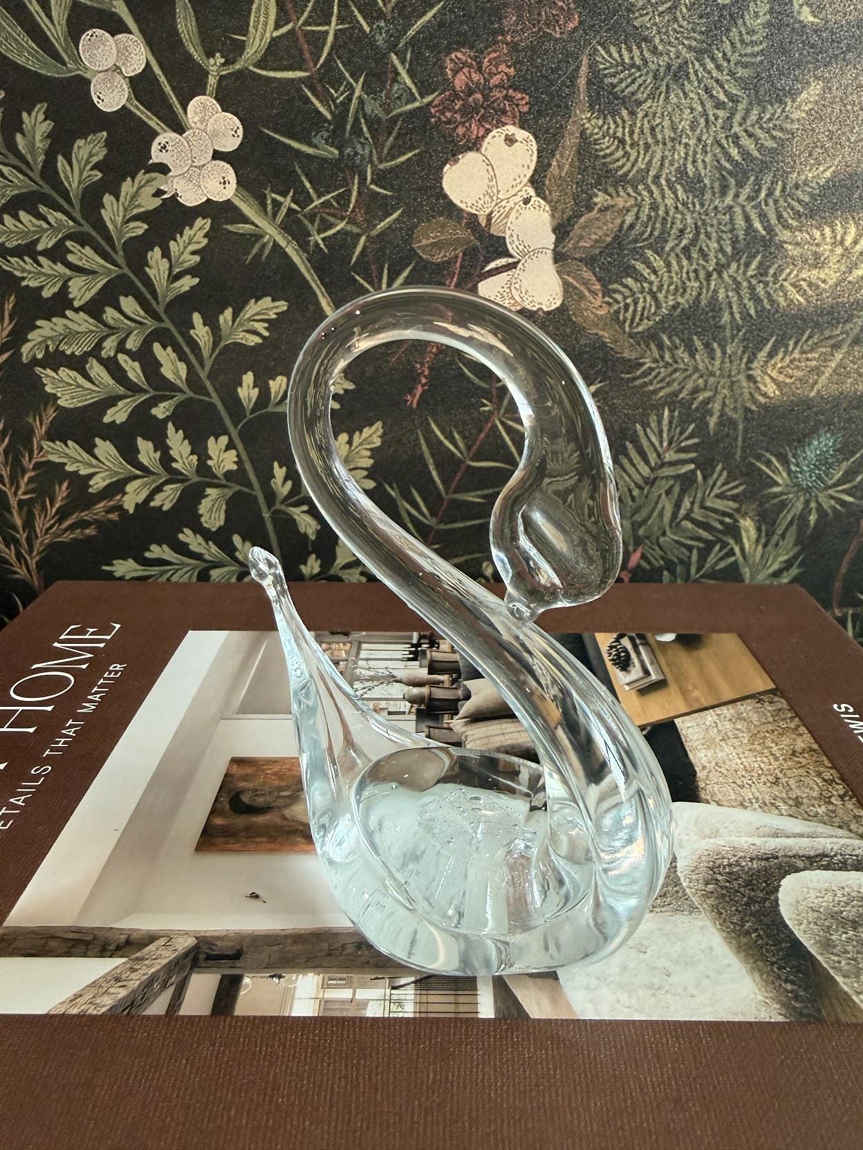 スワンペアー硝子手造り Pairpoint Glass Swan - Etsy
