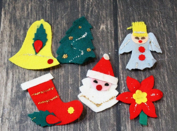 Download Vintage Christmas Feltdecorations Christmas Ephemera Vintage Christmas Craft Supplies Craft Ckit By The Pink Picker Catch My Party PSD Mockup Templates