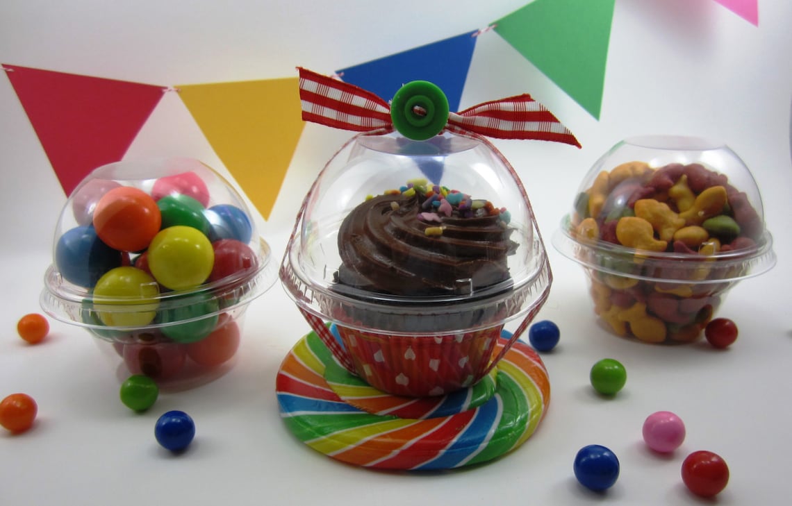 12 Clear Cupcake Boxes Party Wedding Favor Candy Cup Etsy