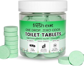 Toilet Tablets – Citrus Scent Odor Control, 60 Count, Septic Safe