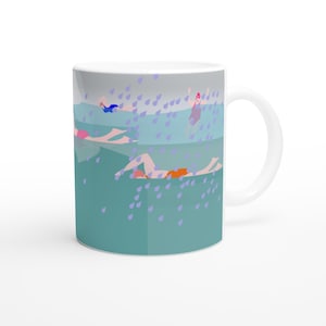 Wild Swimming in the Rain Mug – February Edition