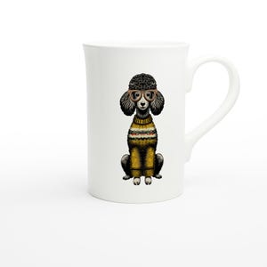 Miniature Poodle Mug – Quirky 10oz Porcelain Coffee Cup, Cute Gift for Dog Lovers