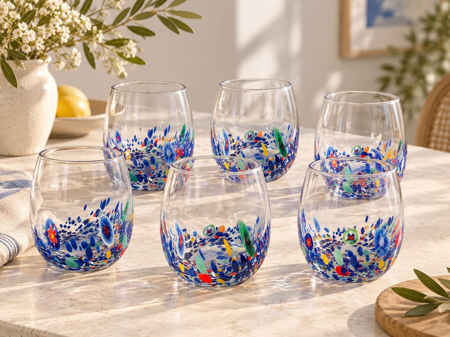 Murano Blue Glasses - Etsy