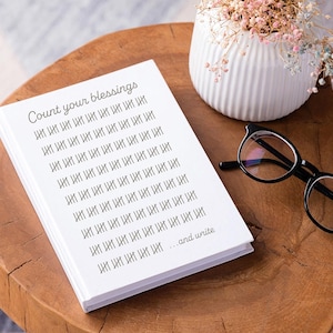 Count Your Blessings Journal | Daily Gratitude Journal | Hardcover Guided Notebook | Mindfulness & Self-Care Journal | Gift for Women