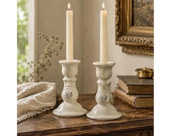 Pfaltzgraff Vintage Heirloom Patroon 5" Kandelaars Set van 2 (Uit productie)