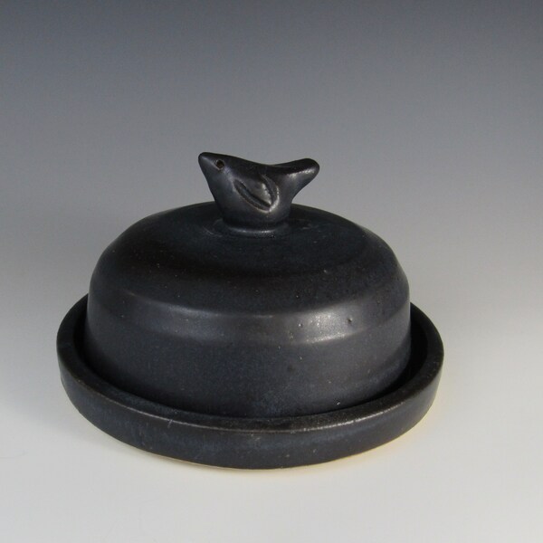 butter dish - Butter Dish European Size with Lid and Handle - french butter dish - ready to ship - ceramic