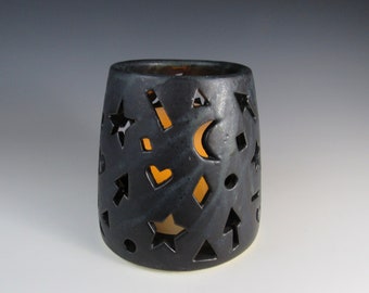lantern candle holder luminary lantern pottery  gift ceramic handmade
