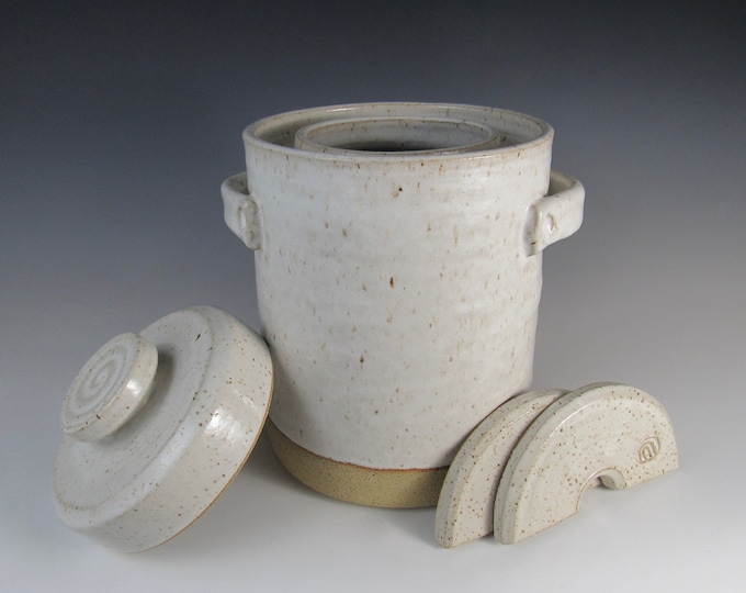 Fermentation Crock Ready to Ship Crock 3 1/2 Quart Crock kimchi Crock