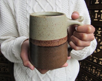 Handmade Ceramic Coffee Mug, 16oz Pottery Cup