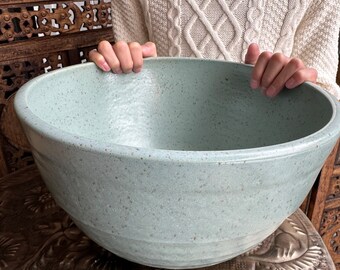 large mixing bowl - pottery bowls mixing bowl -handmade - ceramic - basket - bowls - kitchen