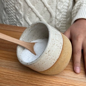 salt cellar pottery salt keeper salt pig salt jar spice holder ceramic kitchen gift handmade image 1