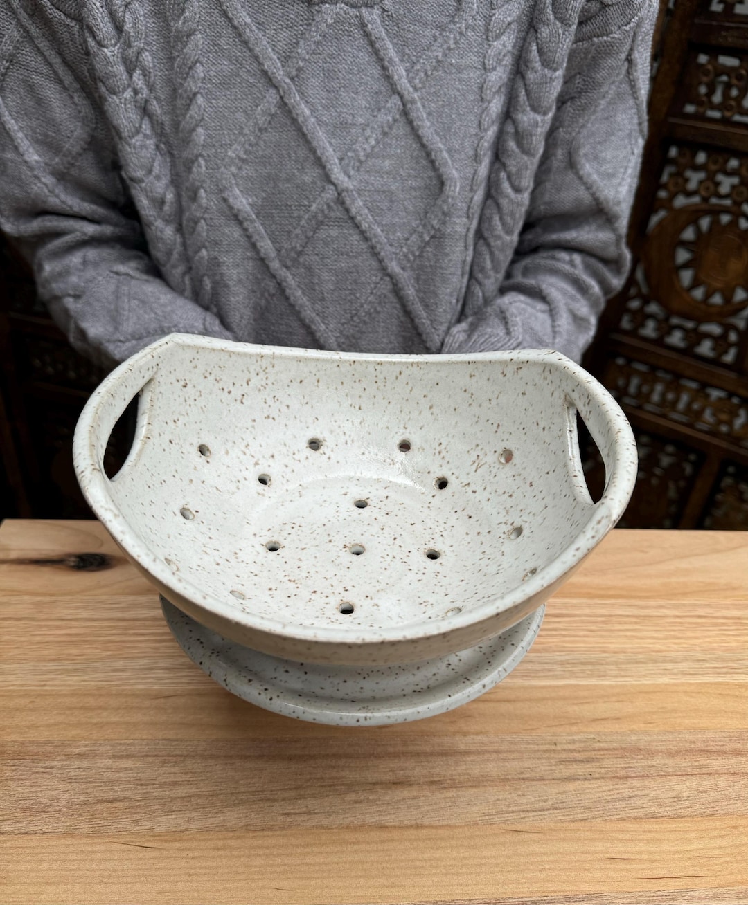 Berry bowl - pottery bowls -handmade - ceramic - colander -poppy bowls - kitchen
