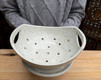 Berry bowl - pottery bowls -handmade - ceramic - colander -poppy bowls - kitchen