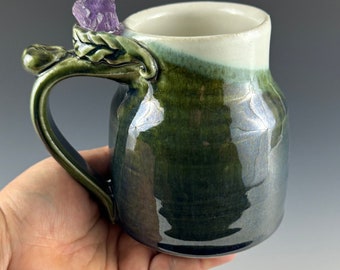 crystal mug - handmade mug - pottery mug