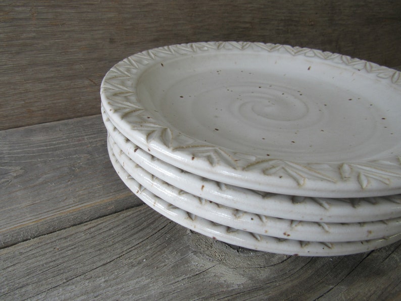 Dinnerware plates dinnerwares dish sets ceramic plates rustic plates pottery plates plate sets white plates wedding image 5