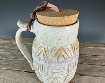 Travel mug - handmade mug - pottery mug