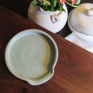 spoon rest - pottery spoon holder - ceramic spoon rest - pottery - kitchen - gifts