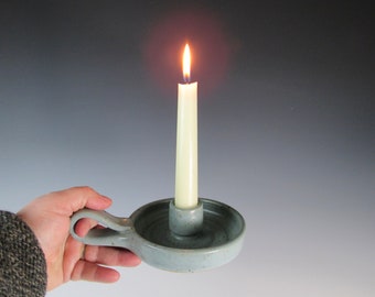 candlestick holder -  candle holder - handmade candle - holder pottery candle dish