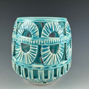 lantern candle holder luminary lantern pottery  gift ceramic handmade