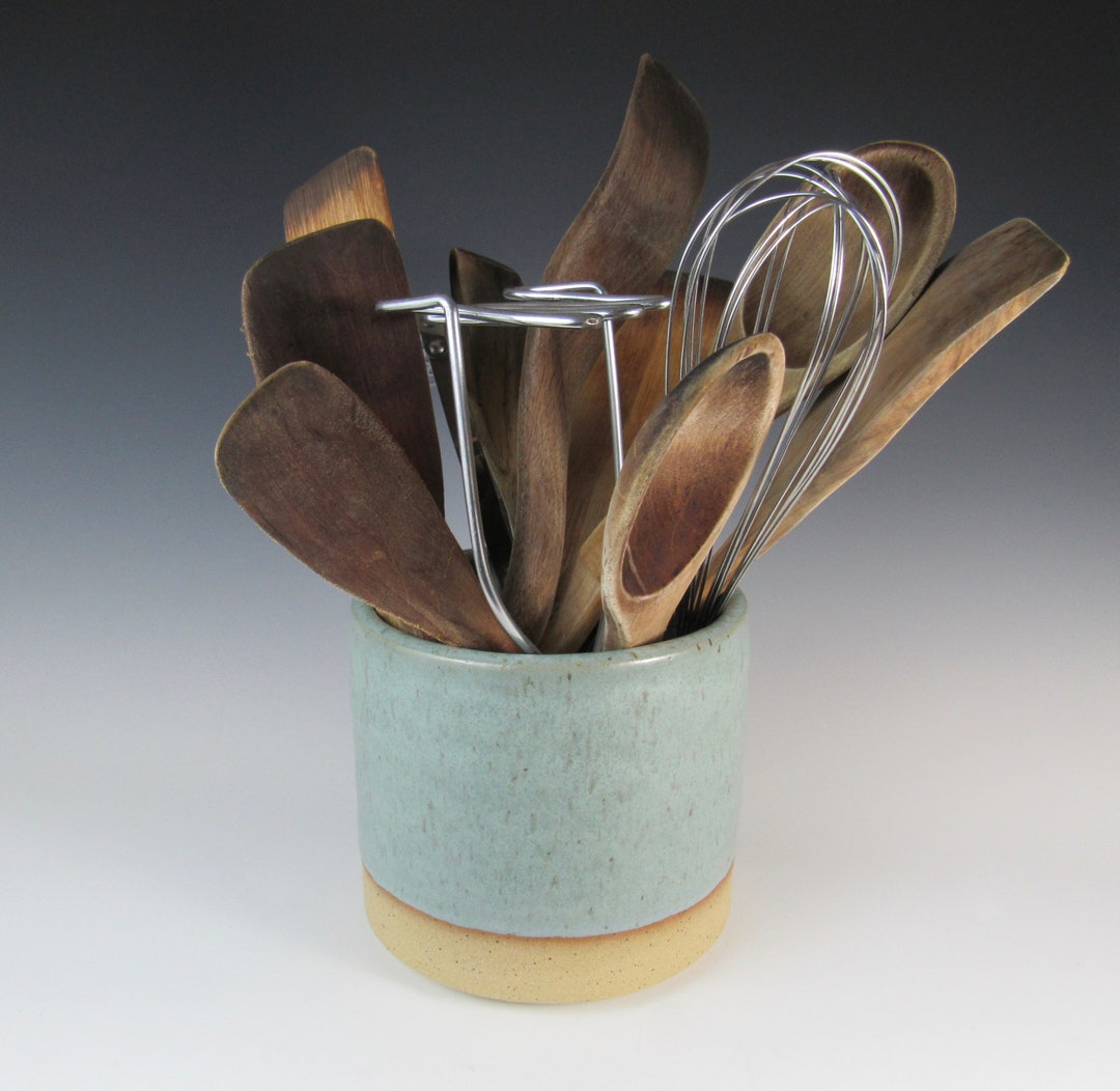 Utensil Holder Handmade Pottery Spoon Holder Kitchen Storage Minimalist