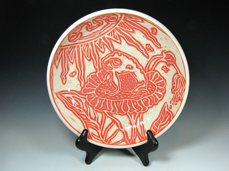 red dinnerwares pottery bowls pasta bowls hostess gift cat bowl soup bowl Ceramic Salad Bowls