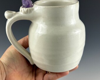 crystal mug - handmade mug - pottery mug