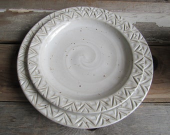 Dinnerware plates - dinnerwares - dish sets - ceramic plates - rustic plates - pottery plates - plate sets - white plates - wedding