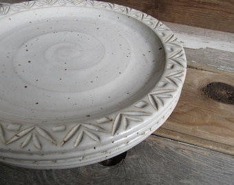 Dinner plates - dinnerware - dish sets - ceramic plates - rustic plates - pottery plates - plate sets - white plates - wedding