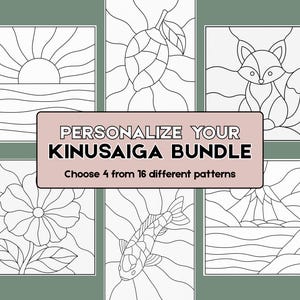 Kinusaiga-Muster-Set (PDF-Datei) – Kinusaiga-Schnittmuster – Druckvorlage – Bastelvorlage ohne Nähen