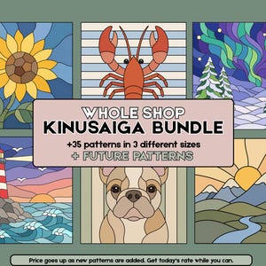 Kinusaiga Whole Shop Patterns Bundle for Beginners & Advanced - +30 Patterns - 3 sizes - Instant Download - Printable Template