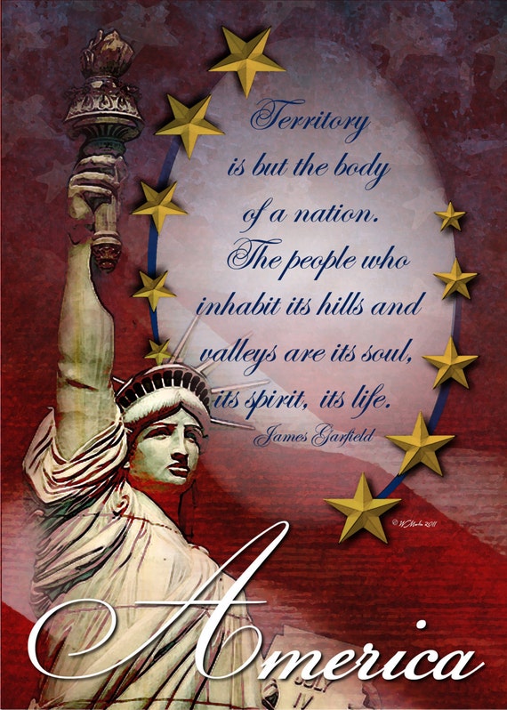 Liberty in America Patriotic greeting card United States Etsy
