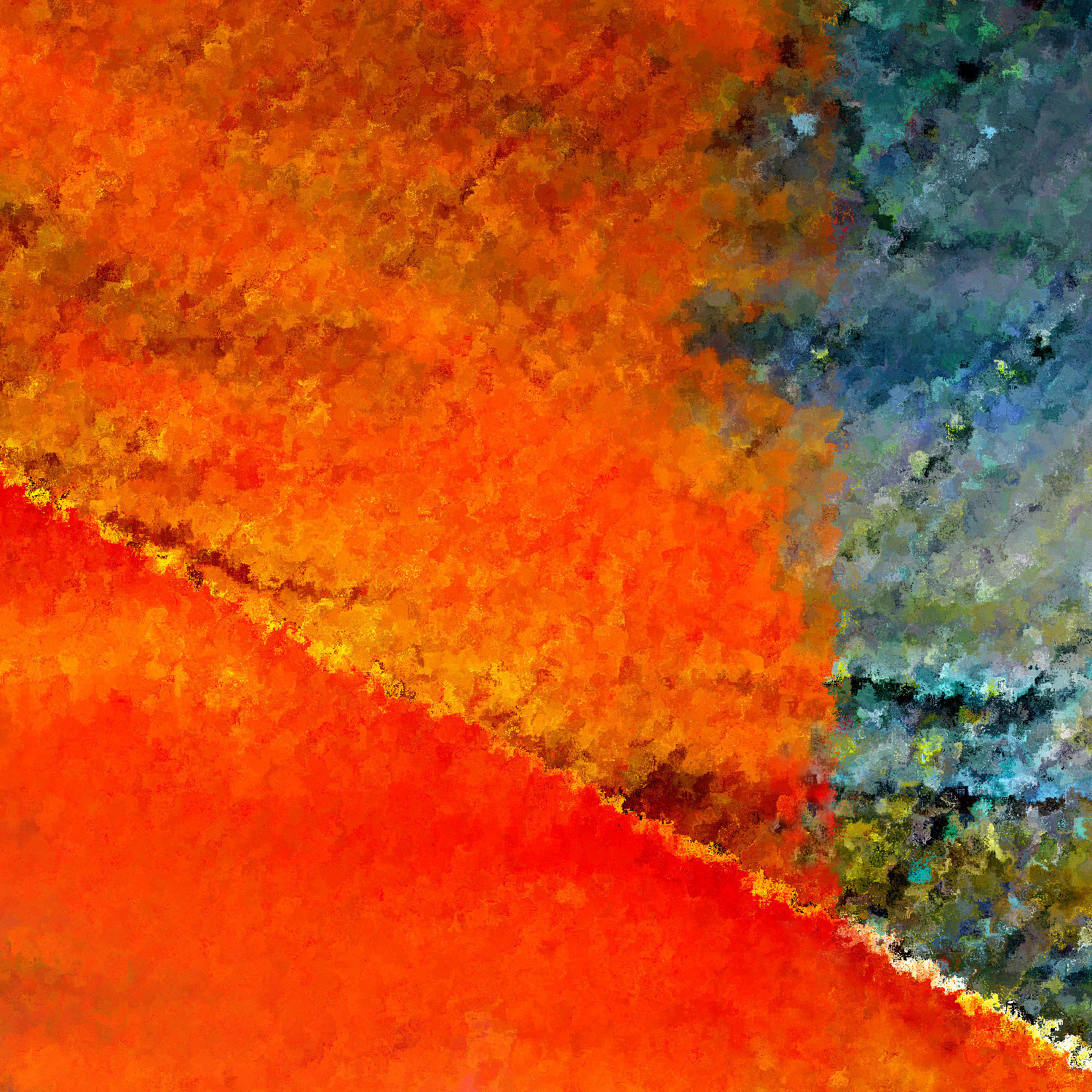 ORANGE Abstract Painting Abstract Art Digital Painting Etsy