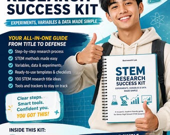 STEM Research Success Kit, Senior High School Workbook, Thesis Planner