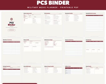 Marine Corps PCS Binder Printable | Military Move Planner & Checklist | Moving Binder, HHG Inventory, Entitlements | 22 Pages | US Letter A4