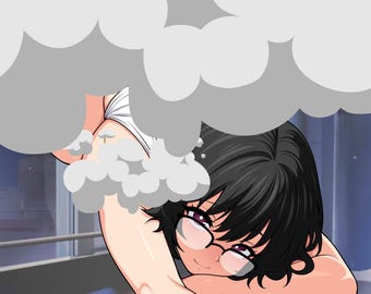 謎のメイド エナメルピン | ブラックニッケル | 限定版アニメスタイル コレクターズアイテム