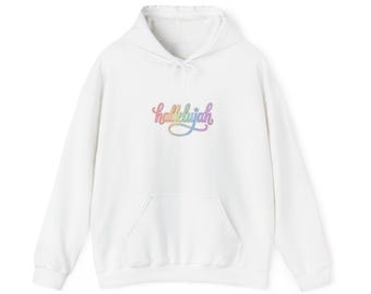 Sudadera con capucha Everything Hallelujah / Sudadera con tipografía cristiana, fe y gratitud
