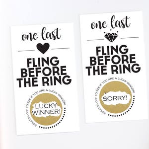 Black and White Bridal Shower Scratch Off Cards  - Bridal Shower Game - Bachelorette Party Game