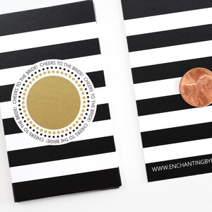 Black and Gold Bridal Shower Scratch Off Cards - Bridal Shower Game - Bachelorette Party Game