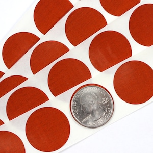Orange/Red 1 inch Round scratch off stickers