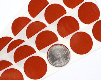 Orange/Red 1 inch Round scratch off stickers