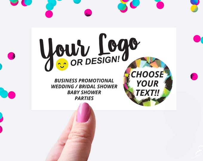 Custom Scratch Off Cards Your Logo or Design - Business Card - Promotional Scratch off