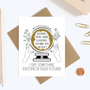 Pregnancy Reveal Scratch Off Card - Pregnancy Announcement - We&#39;re Expecting Card