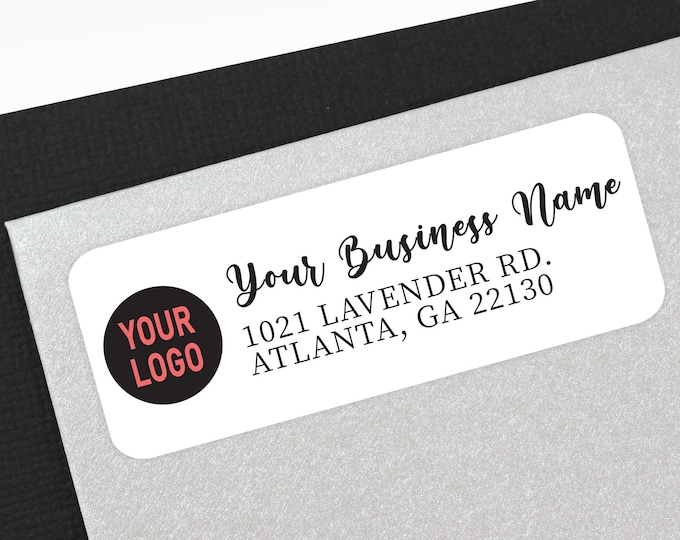 18 Custom Business Address Labels - Clear Address Labels - Mailing Labels